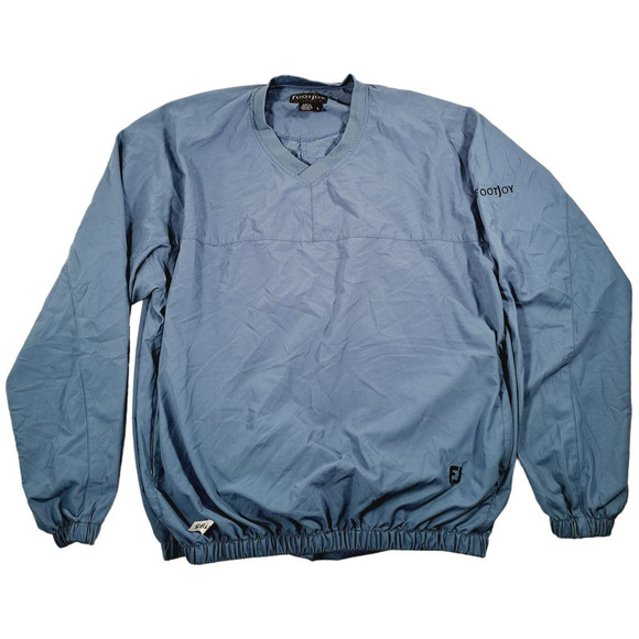 FootJoy Men's Golf Blue Pullover Windbreaker Jacket Size Large - Picture 1 of 12